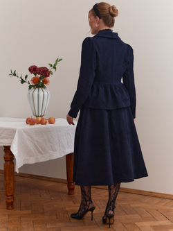 Юбка бохо вельветовая миди