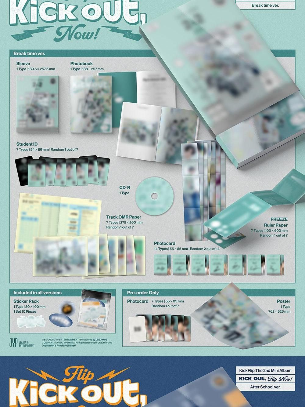 Альбом KickFlip - KICK OUT, FLIP NOW! 2nd Mini Album 3 Version SET