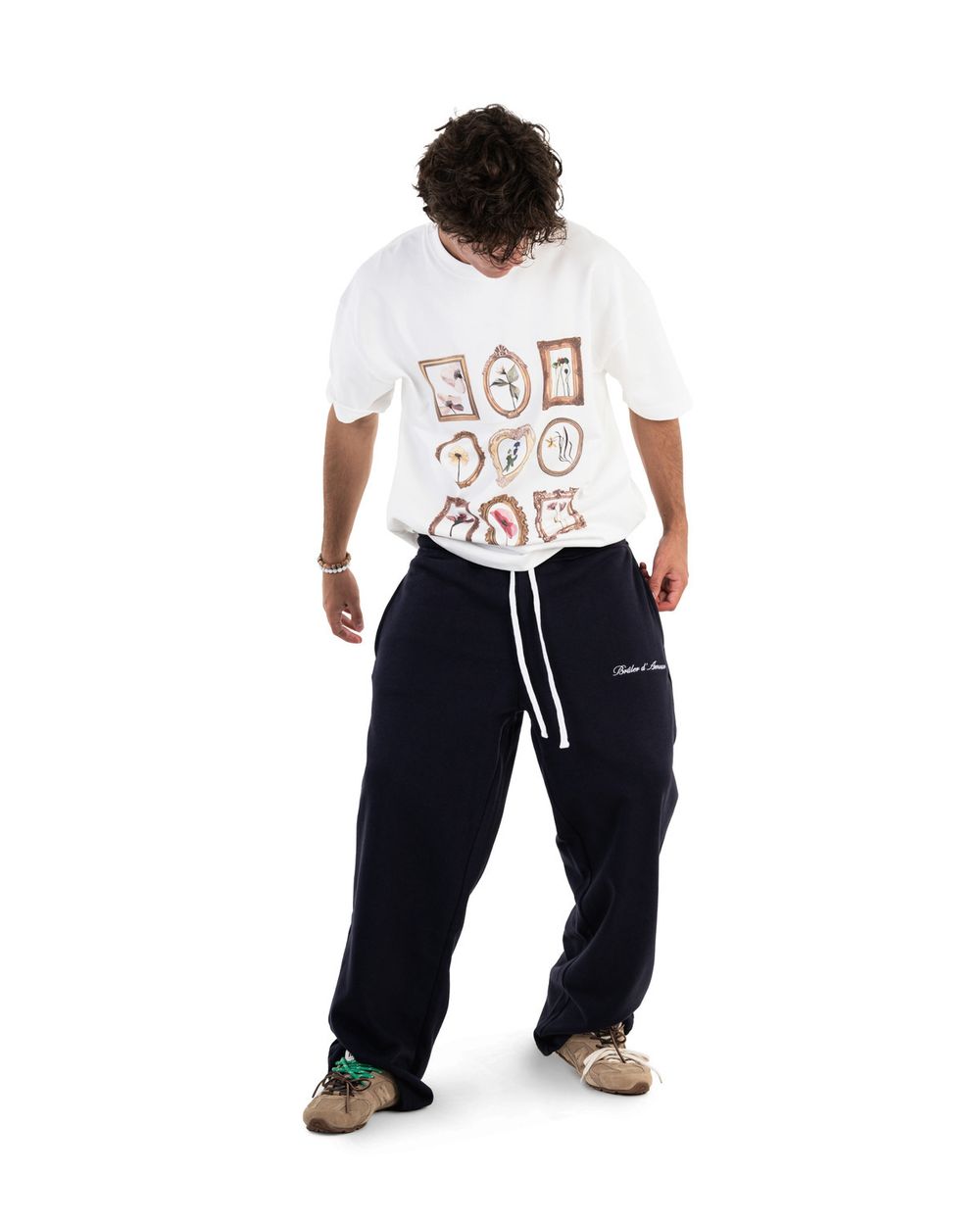 Футболка Bruler d'Amour x Madina Belikova Flowers белая