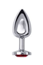 Анальная втулка с кристаллом Large красный 9 см