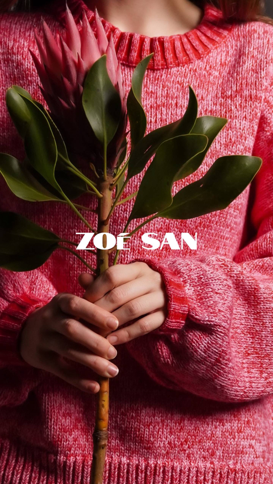 Джемпер из хлопкового мулине красного цвета