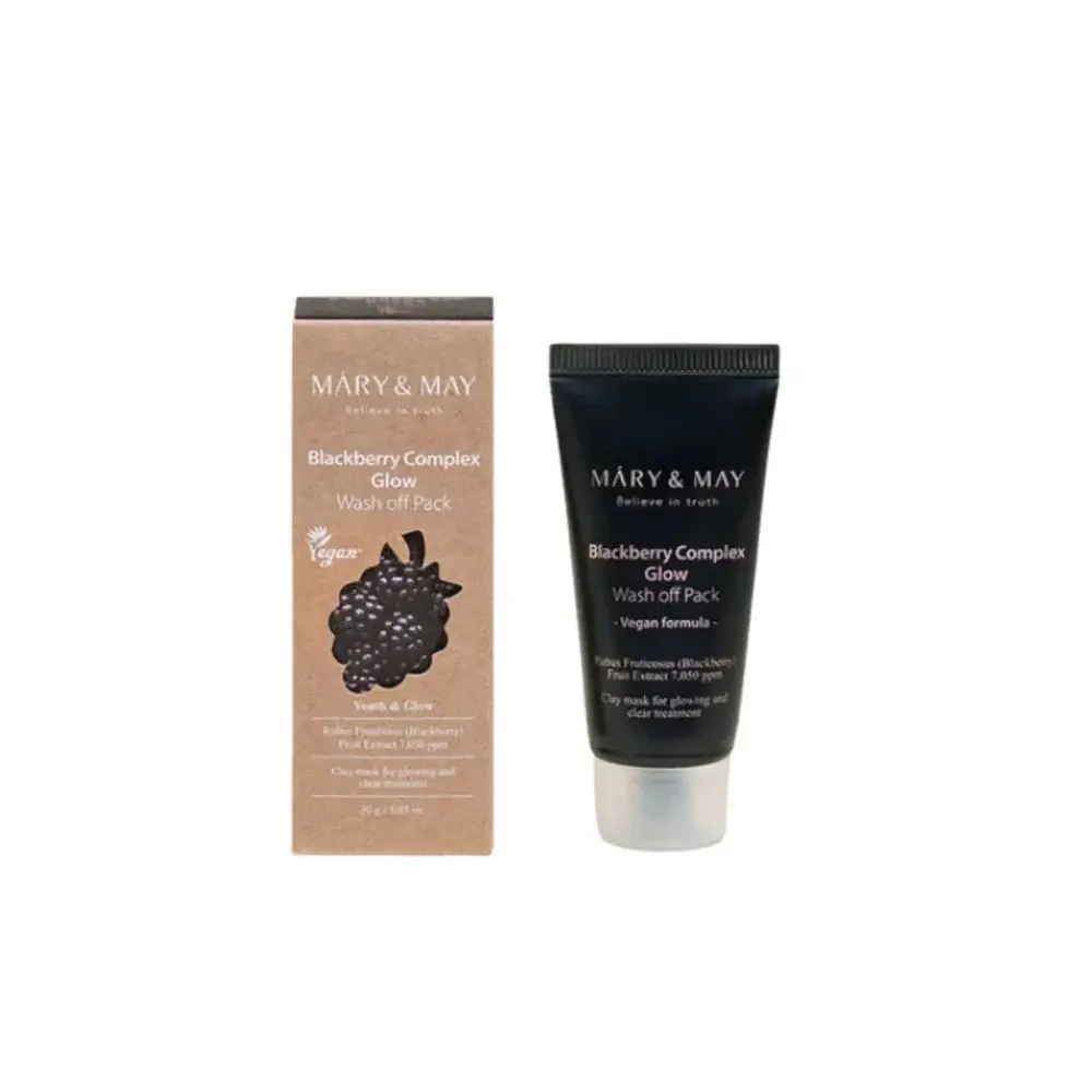Маска для лица с ежевичным комплексом MARY&MAY Blackberry Complex Glow Wash Off Pack 30 гр