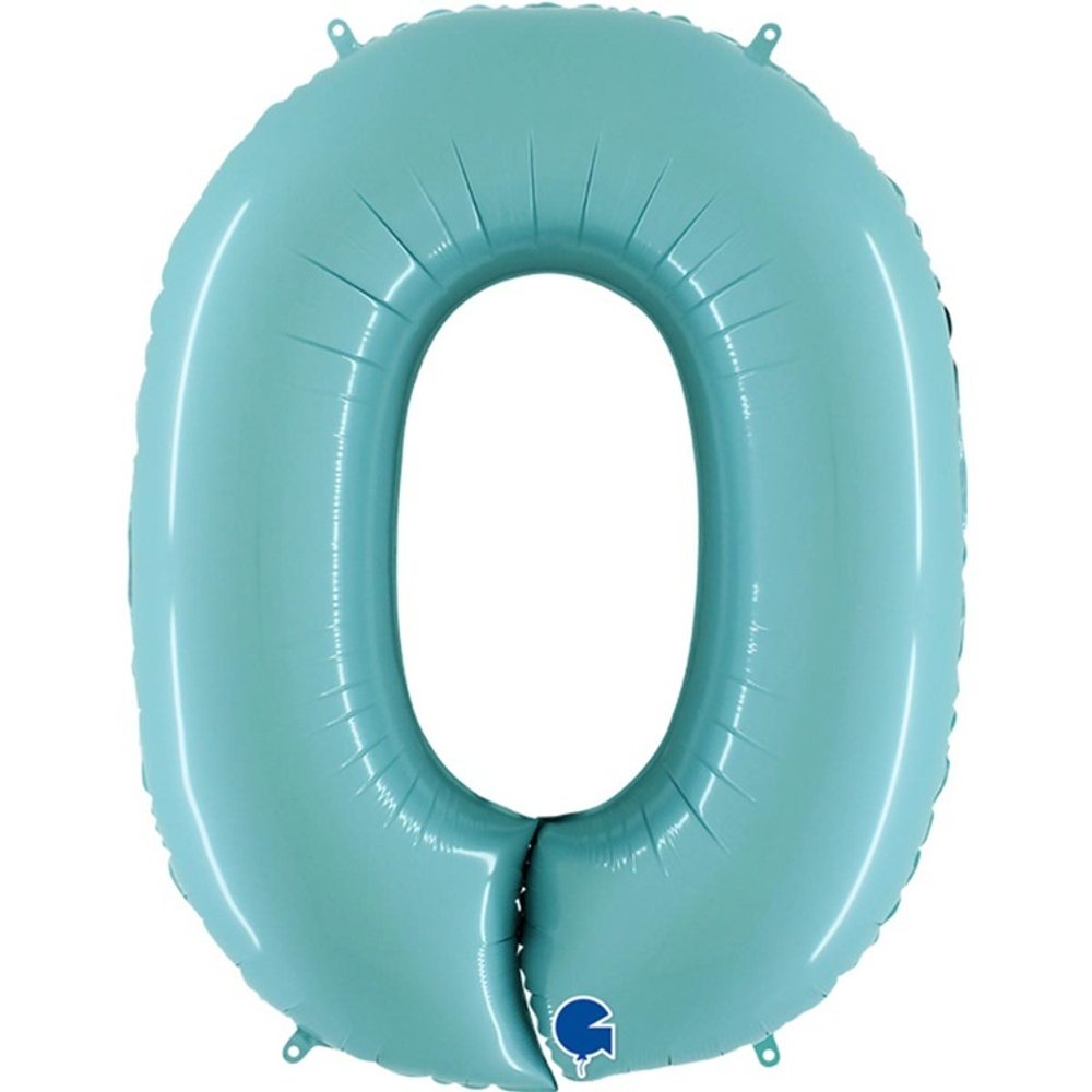 Шар ЦИФРА 0 Пастель Blue 40" 102 см