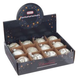 GAEM Набор из 12шт Украшение новогоднее "Шар", D 8 см, L35 W25 H9 см