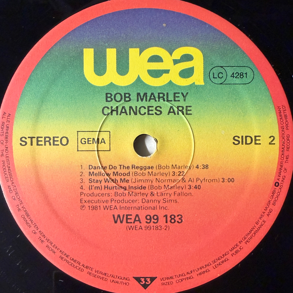 Bob Marley - Chances Are (Германия 1981г.)