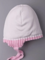 Шапка зимняя детская с помпонами и манишка