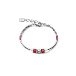 Браслет Coeur de Lion Frontline Silver-Red 5042/30-0300 цвет серебряный, красный