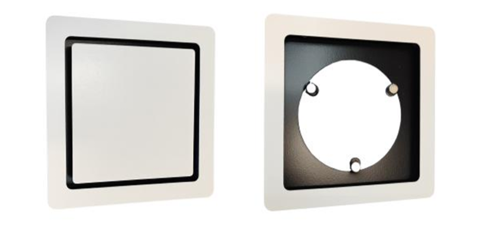 Теневая решетка на магнитах NDU-100 (под трубу d 100мм, габарит 150х150мм)