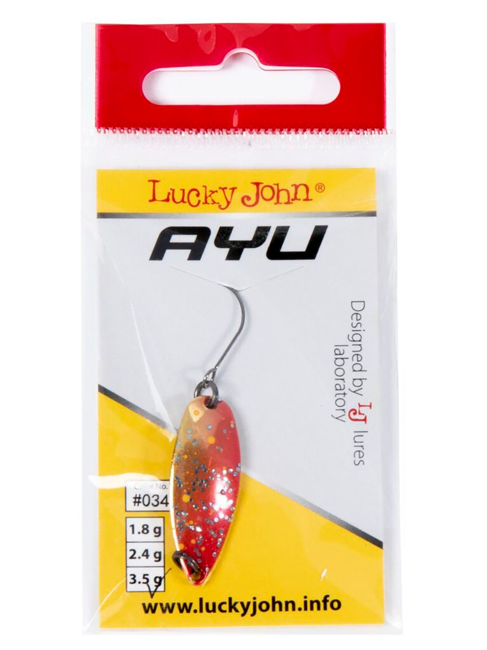 Блесна колеблющаяся Lucky John TR AYU длина 29мм/2.4г 006