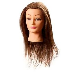 Голова учебная 40-45см шатен100% натуральные волосы