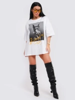 Футболка женская оверсайз принт