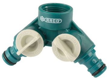 RACO ORIGINAL, 3/4″, двухканальный, с внутренней резьбой, из ABS пластика, поливочный распределитель (4250-55255C)