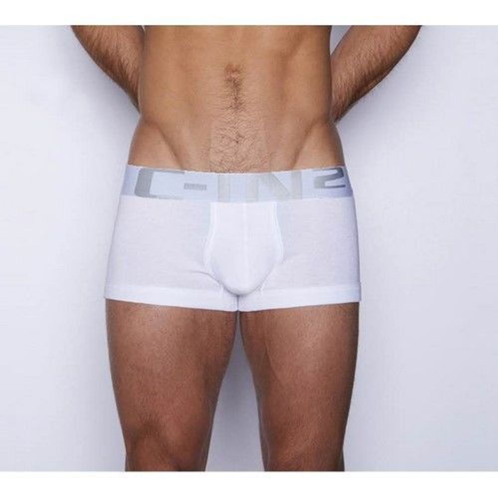 Мужские трусы боксеры белые с широкой резинкой С-IN2 Boxer White