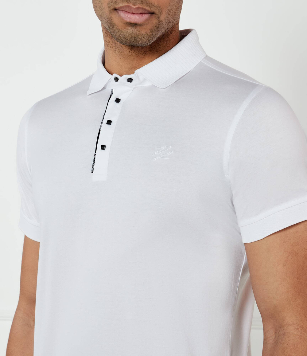 Поло PRESS BUTTON Karl Lagerfeld - белый(745000 552200)