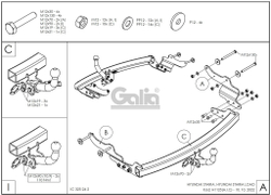 Оцинкованный фаркоп на Hyundai Staria 2021- (без электрики), Galia H112C
