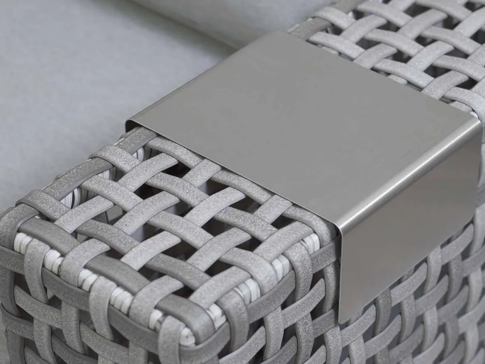 "Тито" лаунж-зона из искусственного ротанга, цвет серый