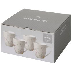 НАБОР КРУЖЕК BRONCO GRASSLAND 4ШТ, 360 МЛ.