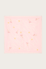 ПЛАТОК ИЗ РОЗОВОГО ШЕЛКА С АВТОРСКИМ ПРИНТОМ 90*90