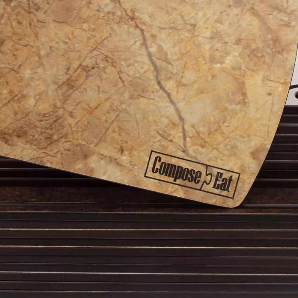 Доска разделочная c желобом 29х22см ComposeEat Fashion оникс светлый