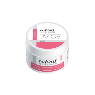 RuNail Однофазный УФ-гель, (цвет: Прозрачный), РФ 15 г Хит!