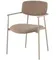 Стул с подлокотниками Talio, коричневый, бежевые ножки