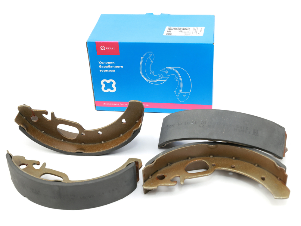 Колодка барабанного тормоза а/м ВАЗ 1118, 2170 Приора, Гранта, Калина (к-т 4 шт.) задние (АБС) ЕзАТИ