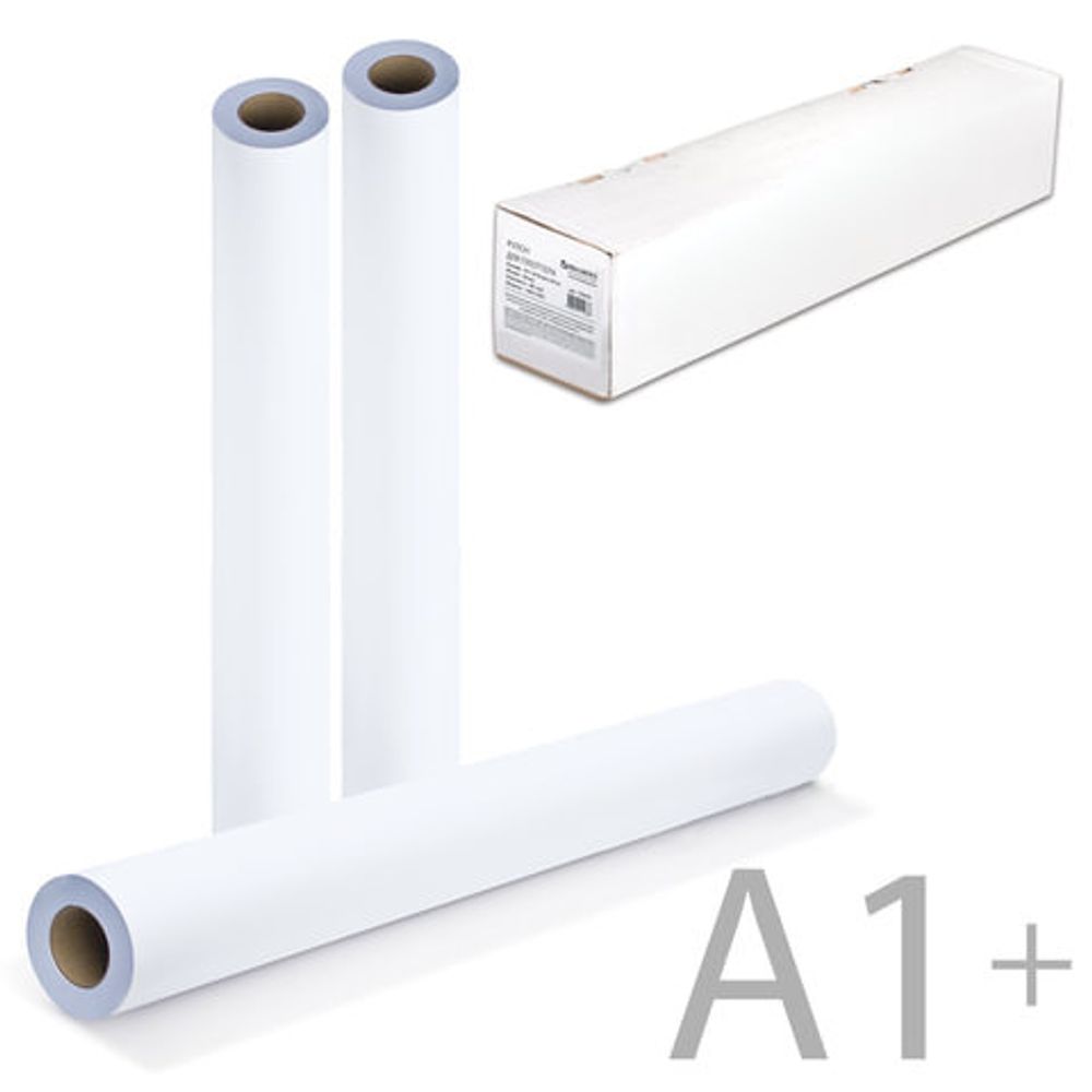 Рулон для плоттера, 610 мм х 45 м х втулка 50,8 мм, 90 г/м2, белизна CIE 146%, BRAUBERG, 110451