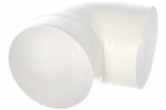 Колено круглое пластик 90 гр., D100, 10ККП