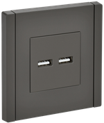 FORTE&PIANO Розетка USB A+A 3,1А FP349 серый IEK