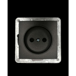 Розетка 1-я без з/к со шторками Profitec Tesla графит