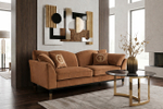 Стол журнальный Garda Decor Garda Decor темн.стекло, золото d90*45 см