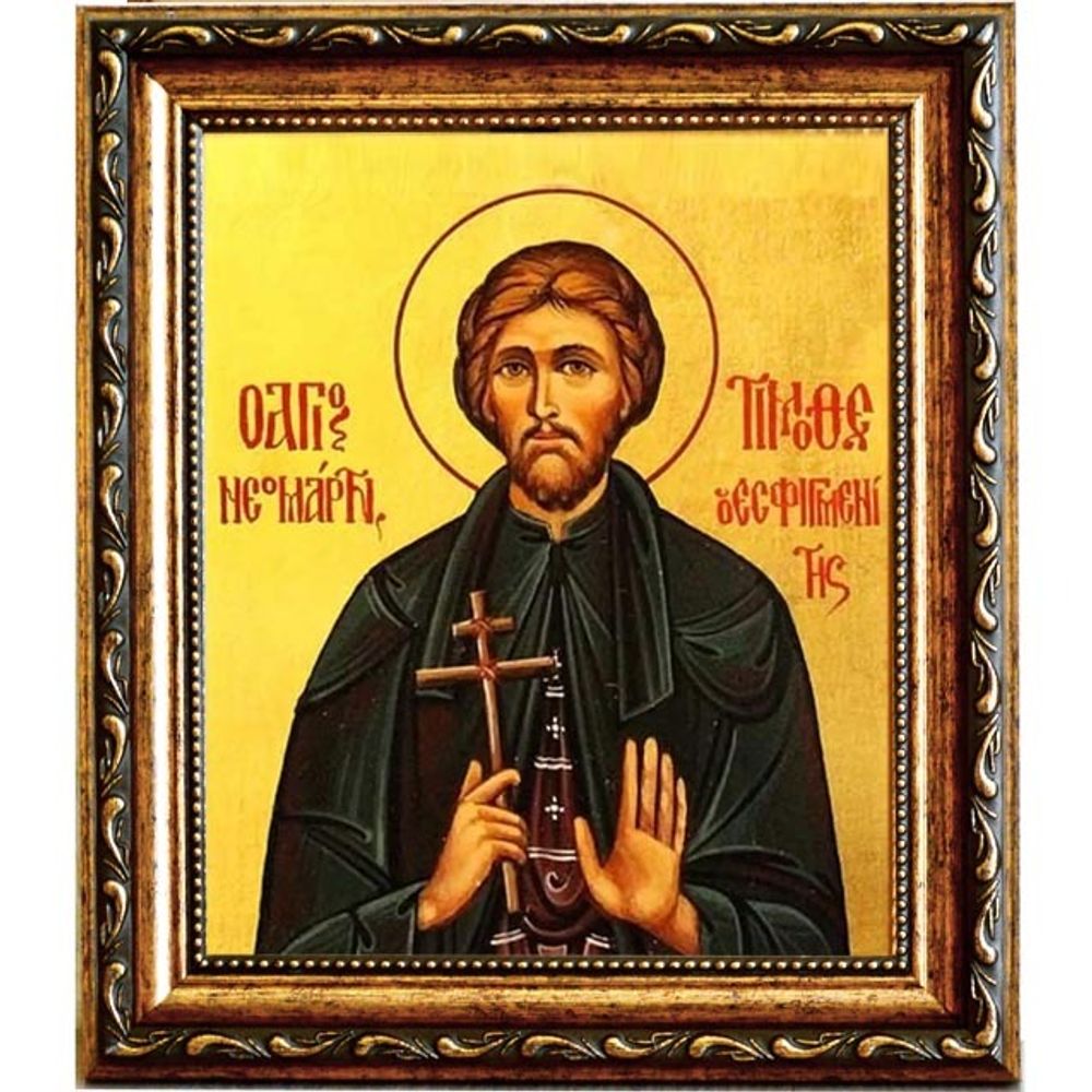 Тимофей Есфигменский, Адрианопольский, преподобномученик. Икона на холсте.