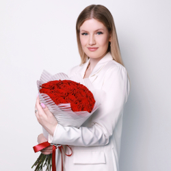 Букет из 19 красных роз. Букет 7115