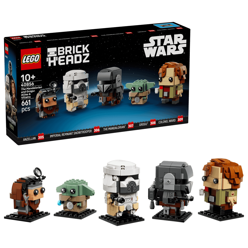 Конструктор LEGO BrickHeadz 40856 The Mandalorian and Grogu: Allies & Villains
