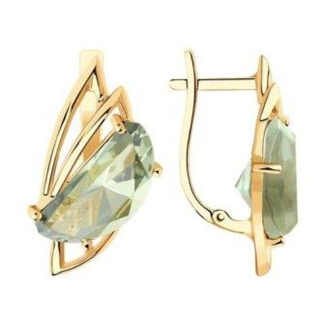 Серьги из золота с аметистами