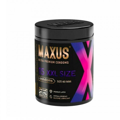 Презервативы гладкие, увеличенные MAXUS XXL 15 шт.