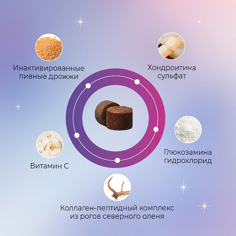 Функциональное лакомство Favet PetPantel Soft Chews для мышц и суставов для собак, 120г