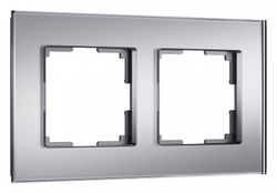 Рамка на 2 поста Werkel Senso (серебряный, стекло soft-touch) W0023106
