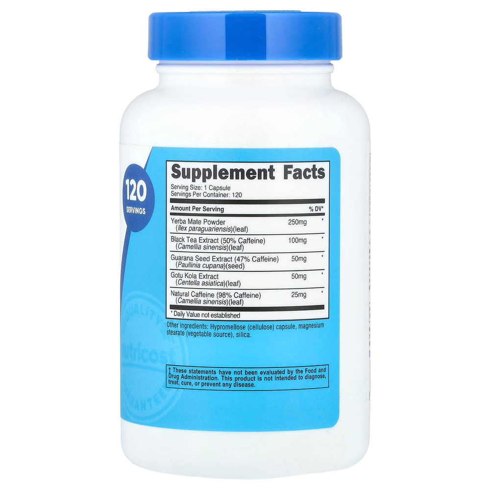 Nutricost, комплекс для энергии, 120 капсул