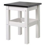 Табурет для кухни, 33х33х45, Одвар, деревянный, для кухни, сосна, белый/черный, IKEA