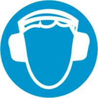 М03 "Работать в защитных наушниках"