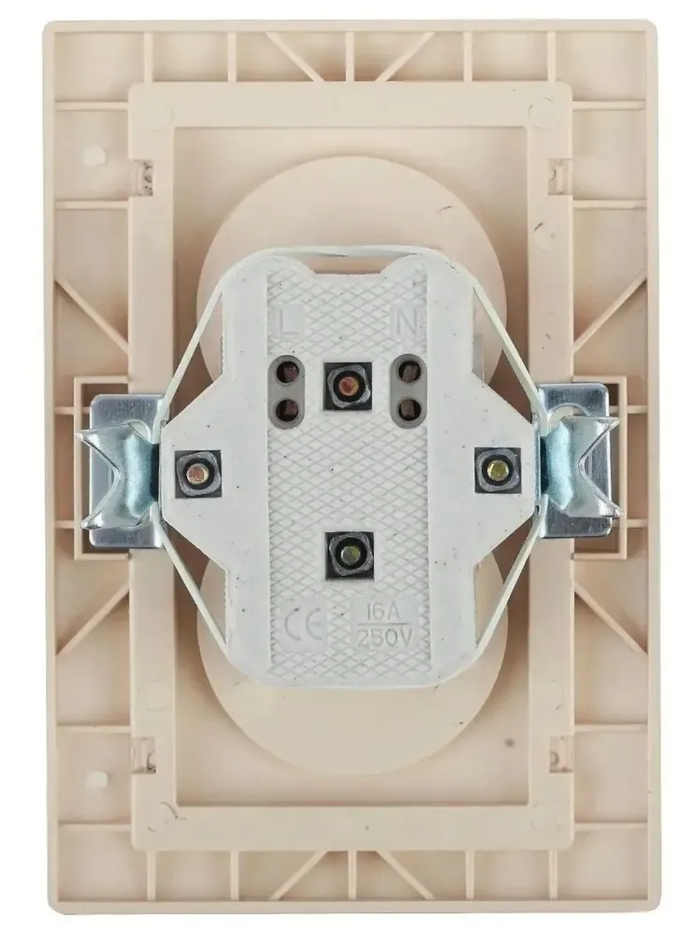 Розетка Intro Plano 1-205-03 с заземлением двойная 2X2P+E Schuko 16А-250В IP20 скрытой установки алюминий