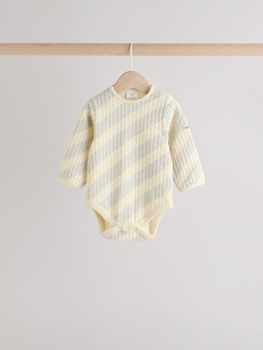 Боди с длинным рукавом для малышей Next B23-062, 3 шт., Серый, Желтый