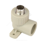 Угольник PP-R комбинированный серый Дн 25х1/2" НР с креплением VALFEX 10121025Г