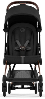 Коляска Cybex Coya Rosegold Frame Cloud T i-Size Mirage Grey Plus Sepia Black с дождевиком и бампером