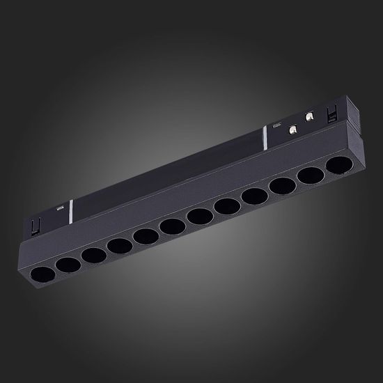 ST806.436.12 Магнитный трековый светильник Черный LED 1*12W 3000K 550Lm Ra>90 36° IP20 L220xW22xH44 SKYLINE 48
