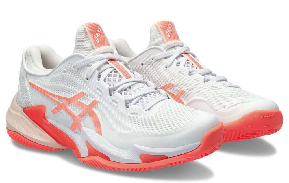 Женские теннисные кроссовки Asics Court FF 3 Clay - white/sun coral