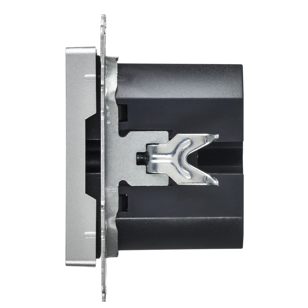 BRITE Розетка USB A+C 45Вт высокоскоростная зарядка РЮ11-2-БрА алюминий IEK