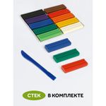 Пластилин 6 цветов Гамма Пчёлка, восковой, 90гр, со стеком, картон.упак. европодвес