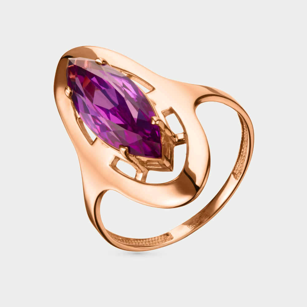 Кольцо для женщин из розового золота 585 пробы с александритом (арт. 100-1412_alexs-001)